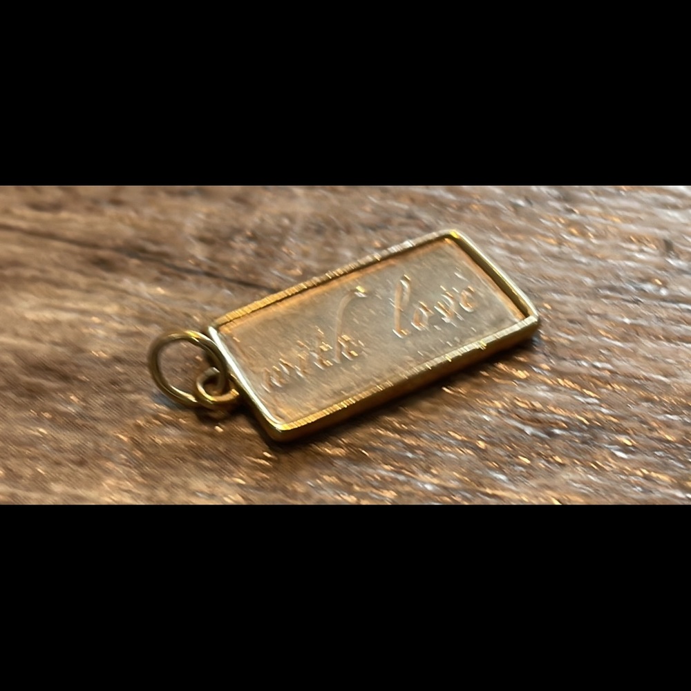 “with love” Valentine token charm 925 Silver